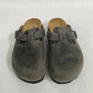 Birkenstock New w/o Box Boston Iron Oiled Leather Soft Footbed Narrow